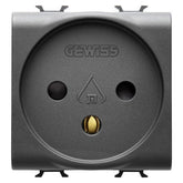 Korus-Israeli power outlet 2 module matte/satin black color